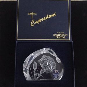 Capredoni Dartington crystal paperweight